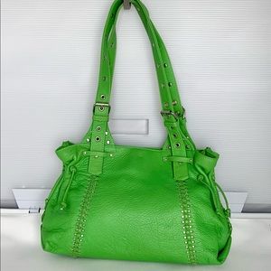 FATTO A MANO BY CARLOS FALCHI Key Lime Handbag